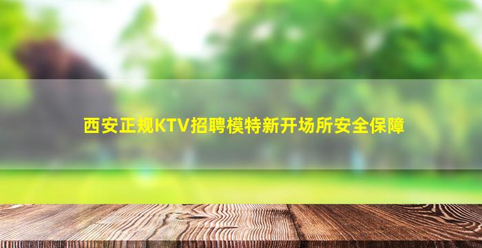 西安正规KTV招聘模特新开场所安全保障